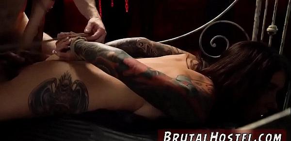  Bdsm anal slave threesome and bondage tied to chair Excited youthful